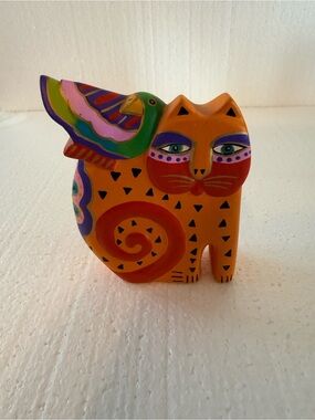 Laurel Burch colorful cat‎ and Bird